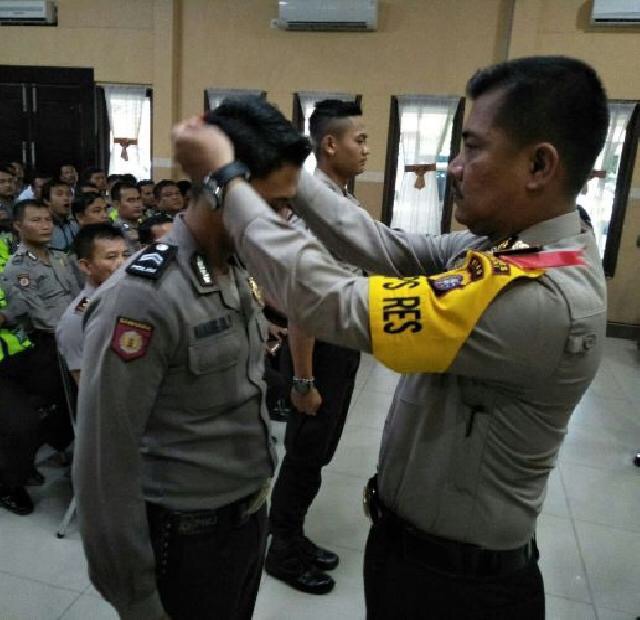 Hadapi Pilkada Serentak 2018, Ratusan Personel Polres Dumai Ikuti Latihan Operasi Pengamanan