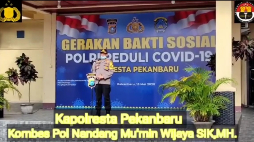 Gerakan Bakti Sosial Polri Peduli Covid 19 Polresta Pekanbaru