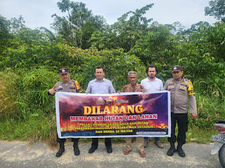 Sosialisasi Karhutlah, Polsek Pangkalan Kuras Berikan Himbauan Stop Membakar