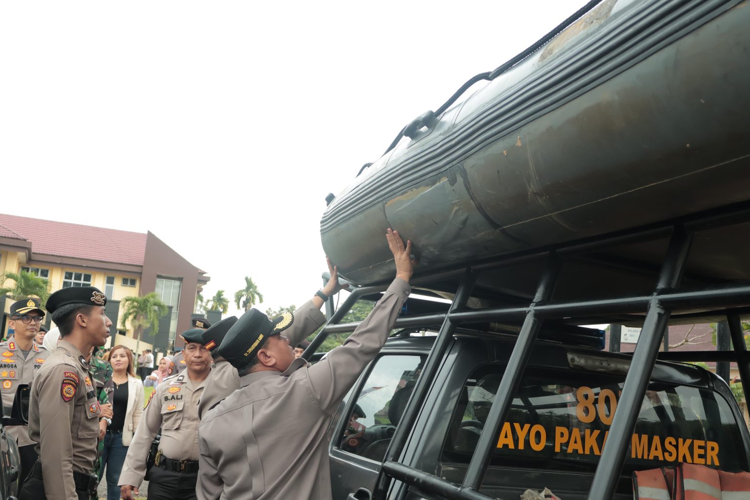 Polres Kuansing Gelar Apel Kesiapsiagaan Penanganan Bencana Alam Banjir