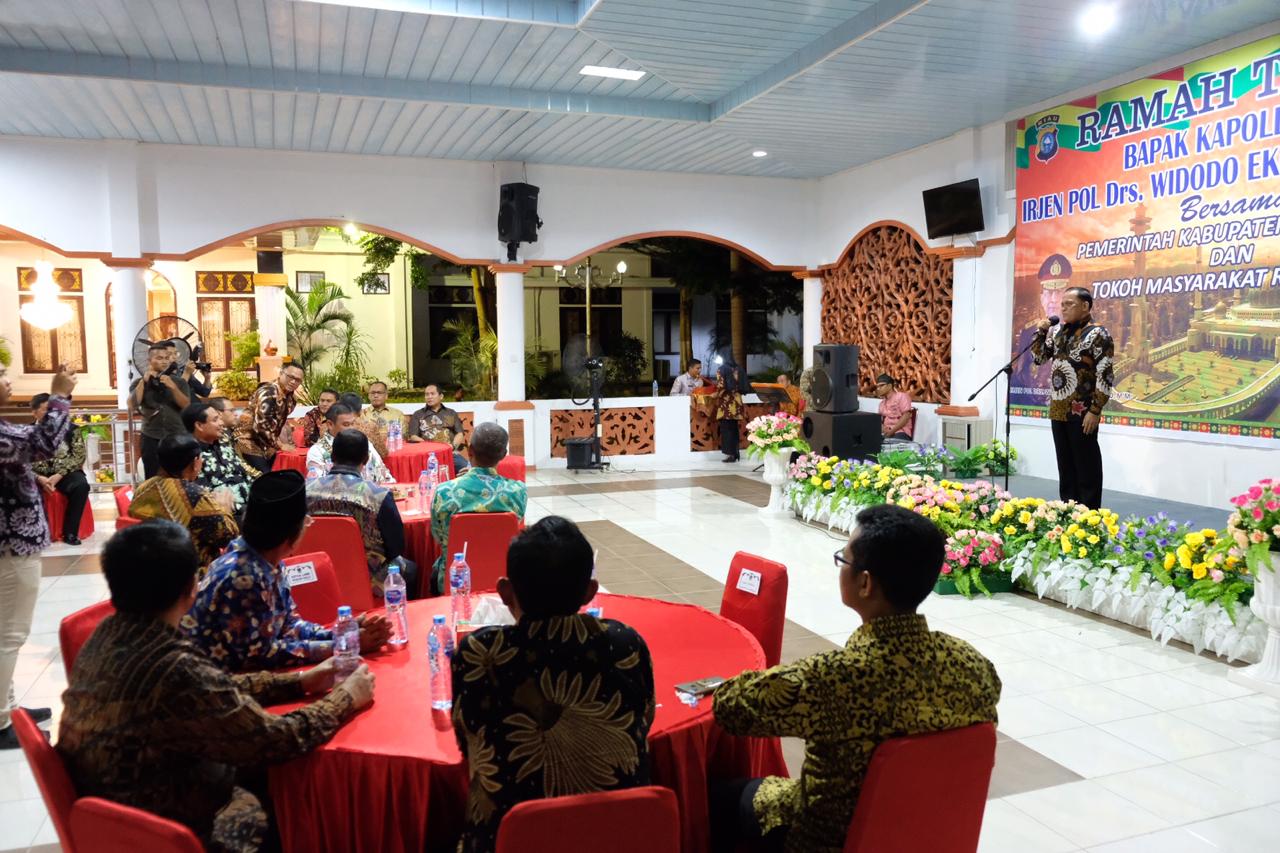 Kapolda Riau Ramah Tamah Bersama Pemerintah Kabupaten Rokan Hulu Dan Tokoh Masyarakat Rokan Hulu