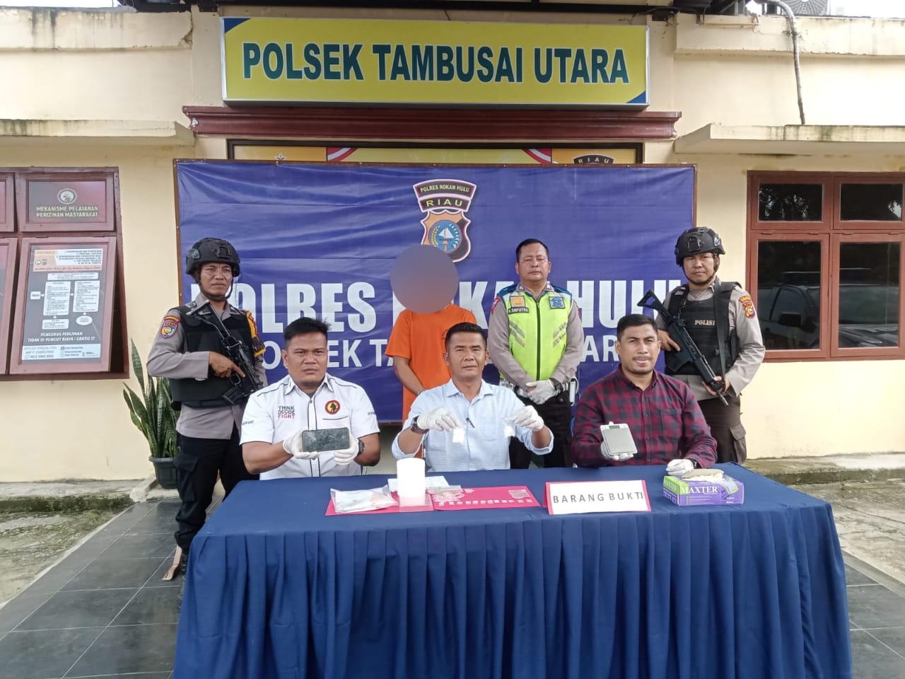 Polsek Tambusai Utara Tangkap Tersangka Kasus Sabu Dengan Barang Bukti 28,13 Gram