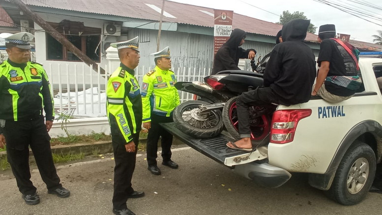 Balap Liar di Bulan Ramadhan, Satlantas Polres Inhil Rutin Patroli