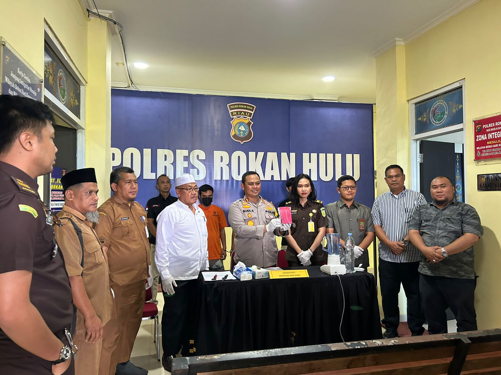 Polres Rohul Musnahkan Barang Bukti Sabu Seberat 379, 26 Gram