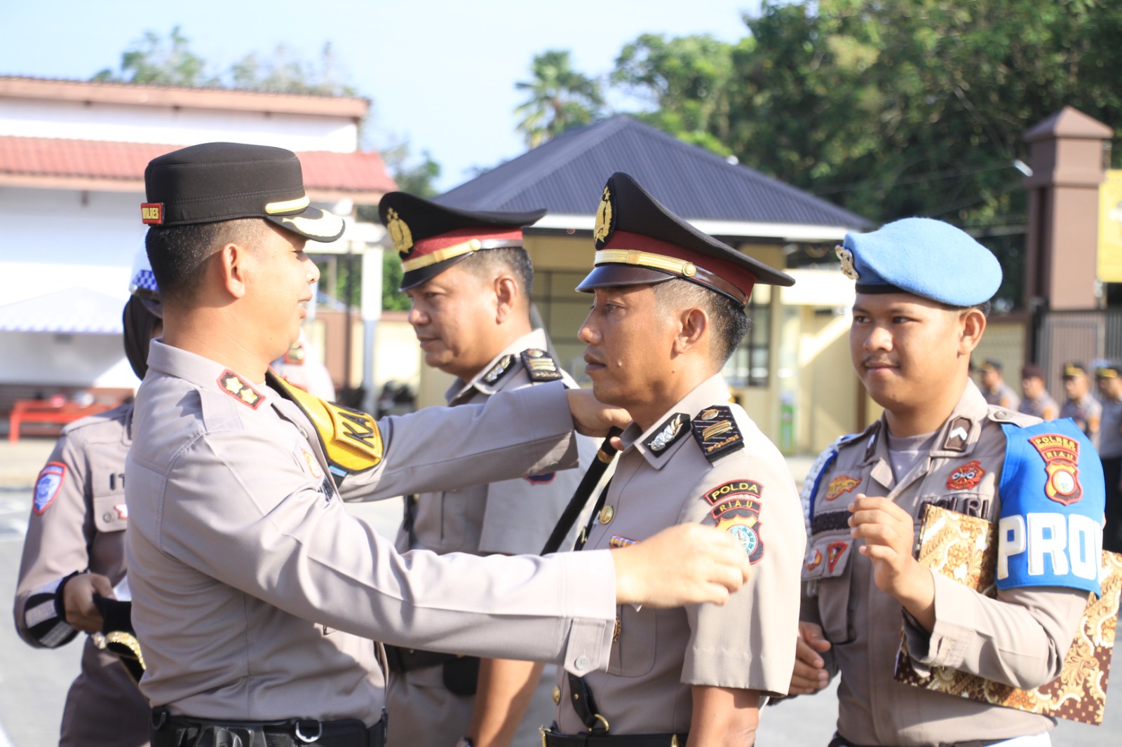 Empat PJU dan Satu Kapolsek Jajaran Polres Inhu Dirotasi, Kapolres Pimpin Upacara Sertijab