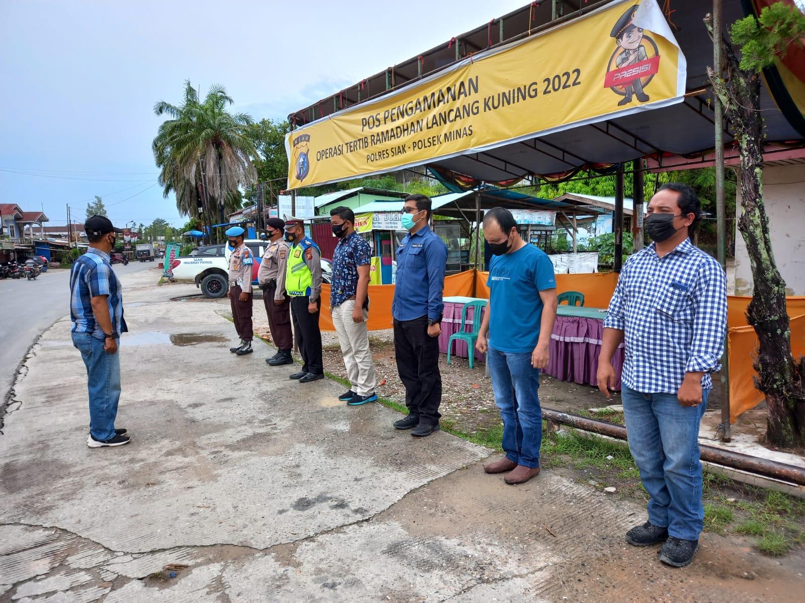 Dipimpin Ipda Andi Anis Personil Polsek Minas Kembali Lakukan Percepatan Vaksinasi Covid-19