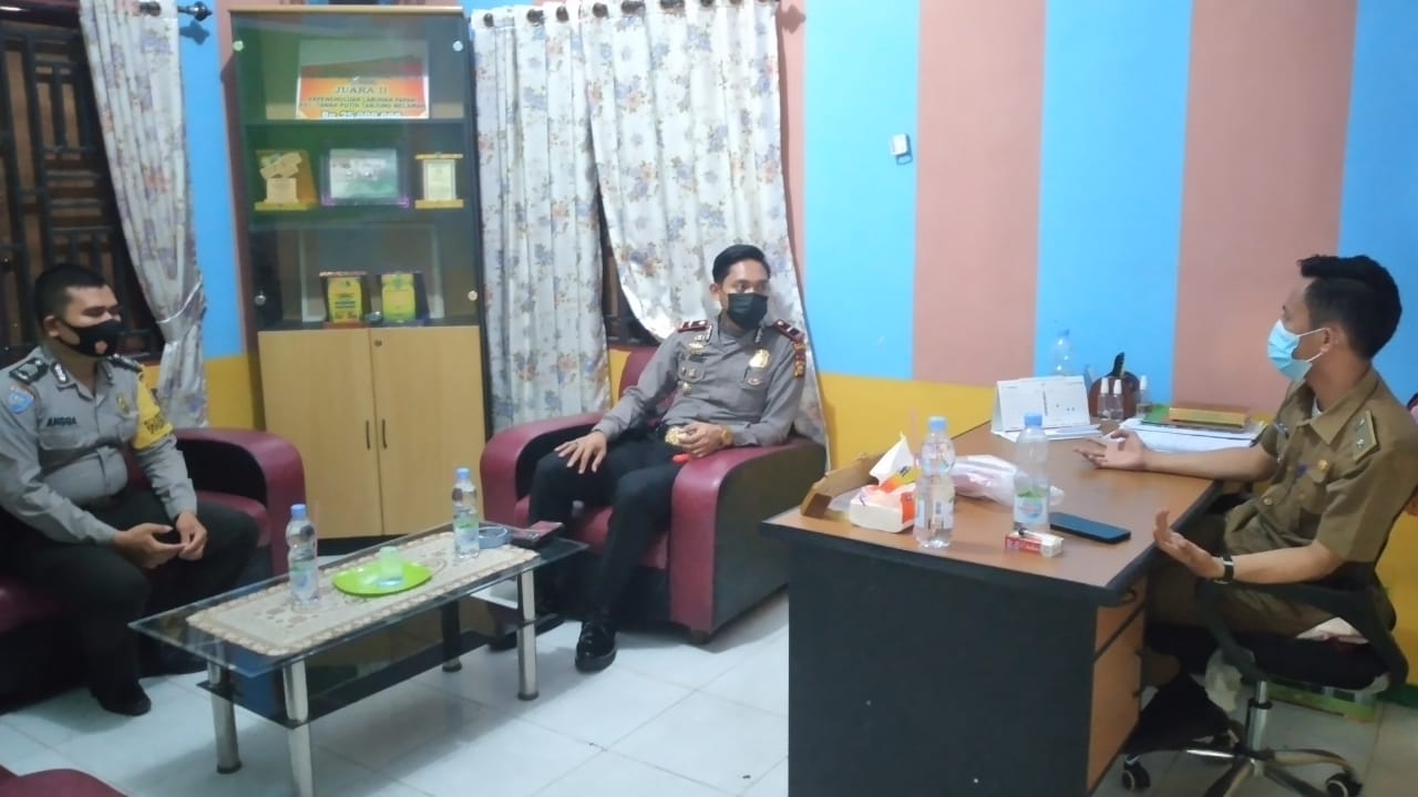Polsek Tanah Putih Tanjung Melawan Lakukan Giat Koordinasi Terkait Pelaksanaan Vaksinasi Covid -19