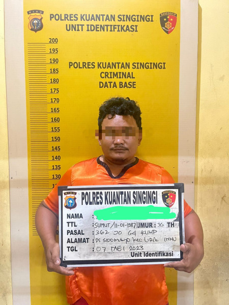 Seorang Warga Inhu Ditangkap Usai Curi Kotak Amal di Kuansing