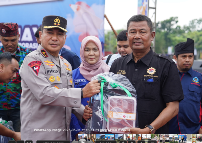 Kapolda Riau Hadiri Perayaan May Day 2025 Bertema “Merajut Kebersamaan untuk Peningkatan Kesejahteraan Pekerja dan Produktivitas Nasional”