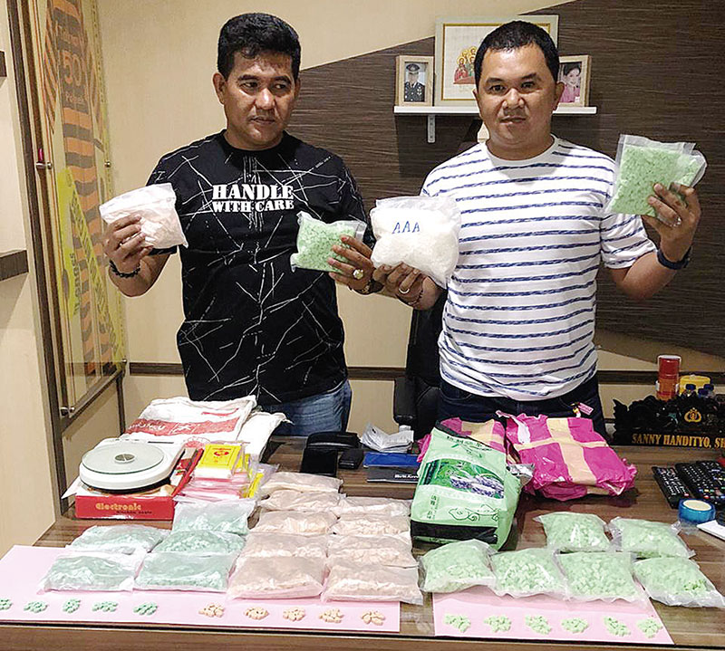 Polsek Lima Puluh Ringkus Sembilan Pengedar Narkoba