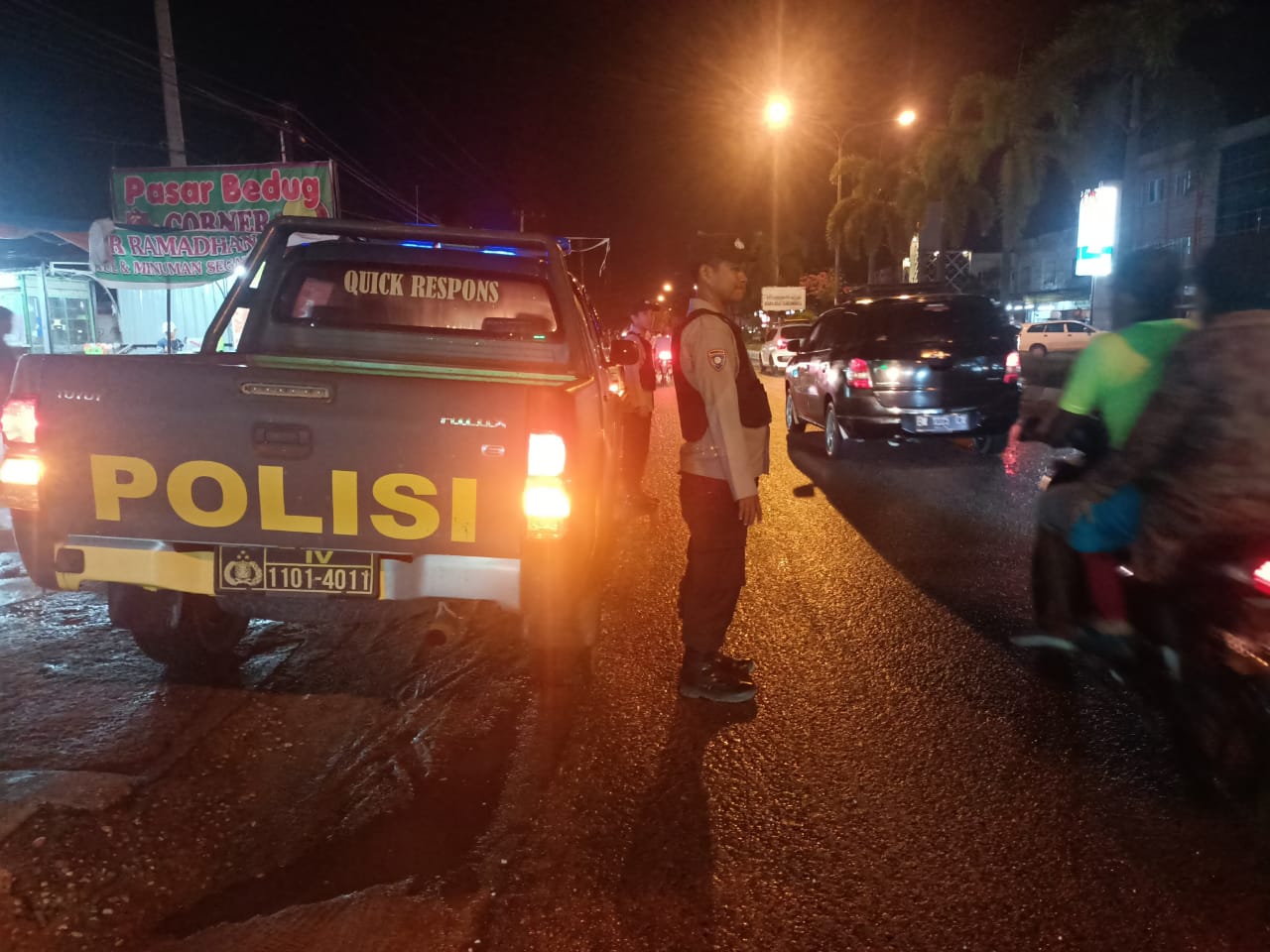 Polsek Pangkalan Kerinci Rutn Patroli Blue Light
