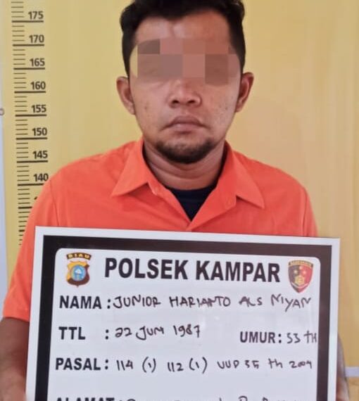 Polsek Kampar Ringkus Seorang Pengedar Shabu 