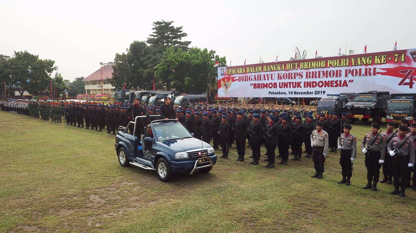 Pada Perayaan HUT Brimob ke 74, Wakapolda Riau Ingatkan Tugas Besar di Tahun 2020 Menunggu