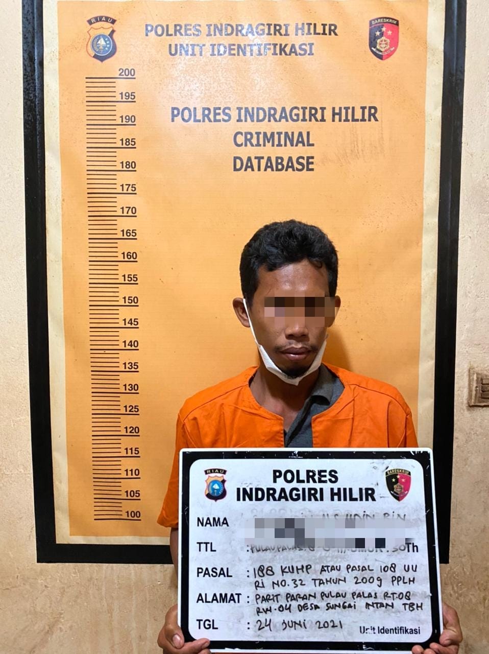 Warga Pulau Palas Ini Berhasil Diciduk Polisi, Diduga Melakukan Pembakaran Lahan