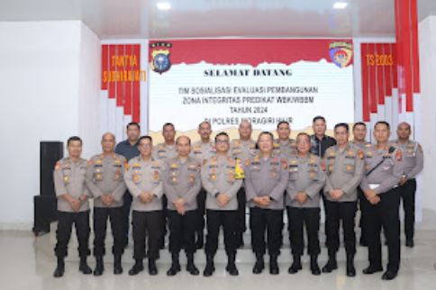 Polres Inhil Sambut Tim Sosialisasi Evaluasi Menuju WBK/WBBM