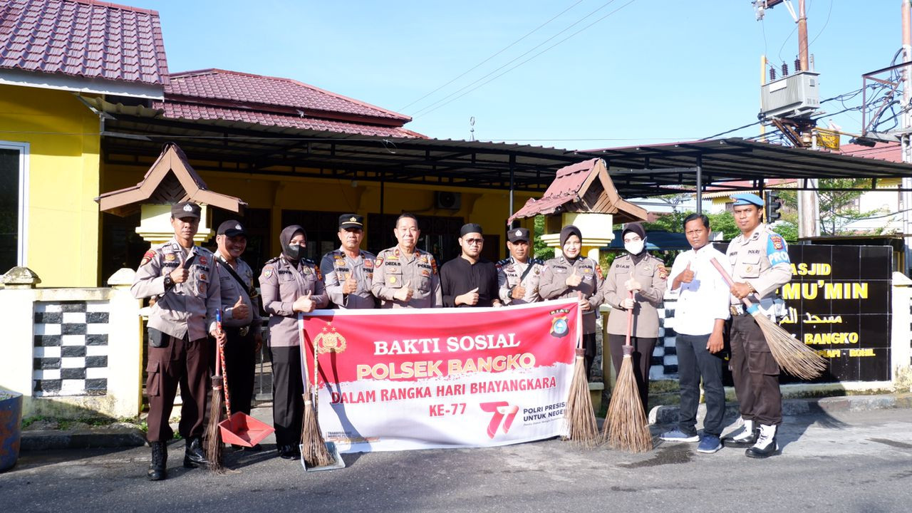 Baksos Polsek Bangko Sempena HUT Bhayangkara ke 77