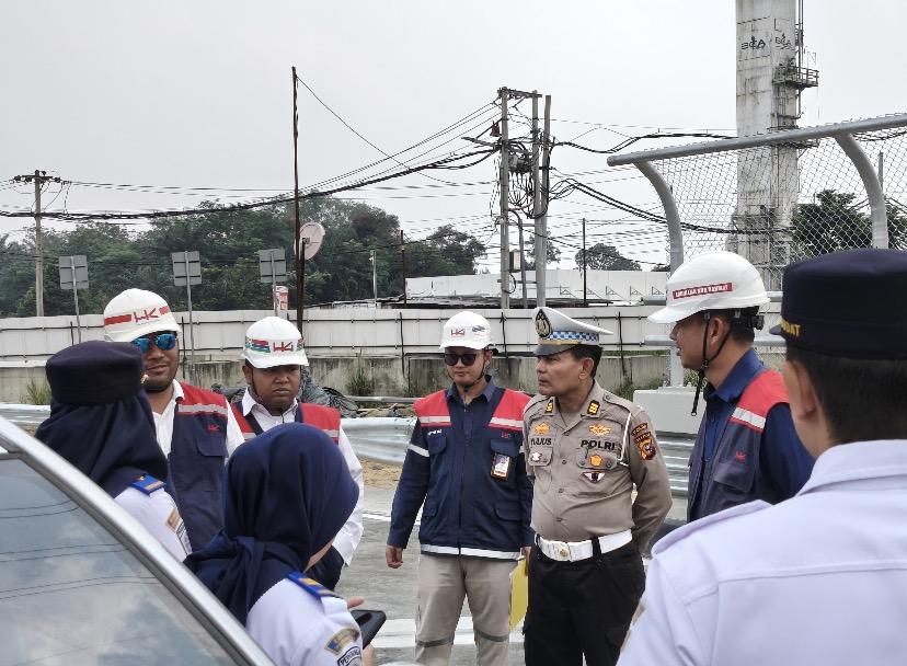 Pastikan Kesiapan Open Traffic, Ditlantas Polda Riau Tinjau Overpass STA 203+285