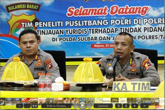 Wujudukan Visi Polri 4.0, Puslitbang Polri Bahas Penanganan Kejahatan Siber di Sulbar