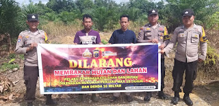 Cegah Karhutlah, Polsek Pangkalan Kuras Rutin Lakukan Sosialisasi 