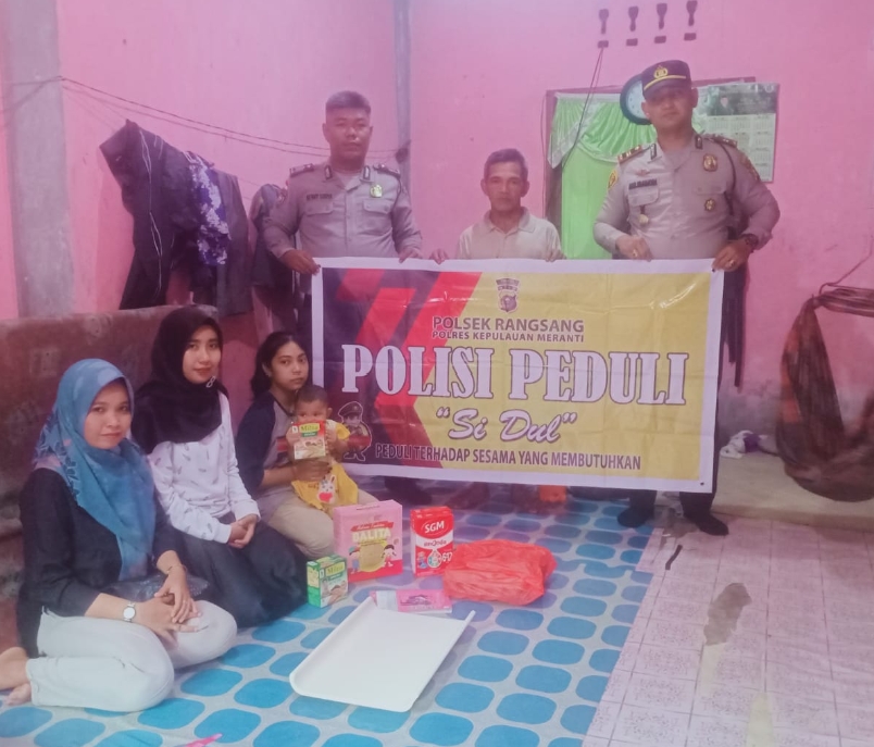 Sobat Berbagi, Polsek Rangsang Bantu Asupan Gizi Buat Balita di Tanjungsamak