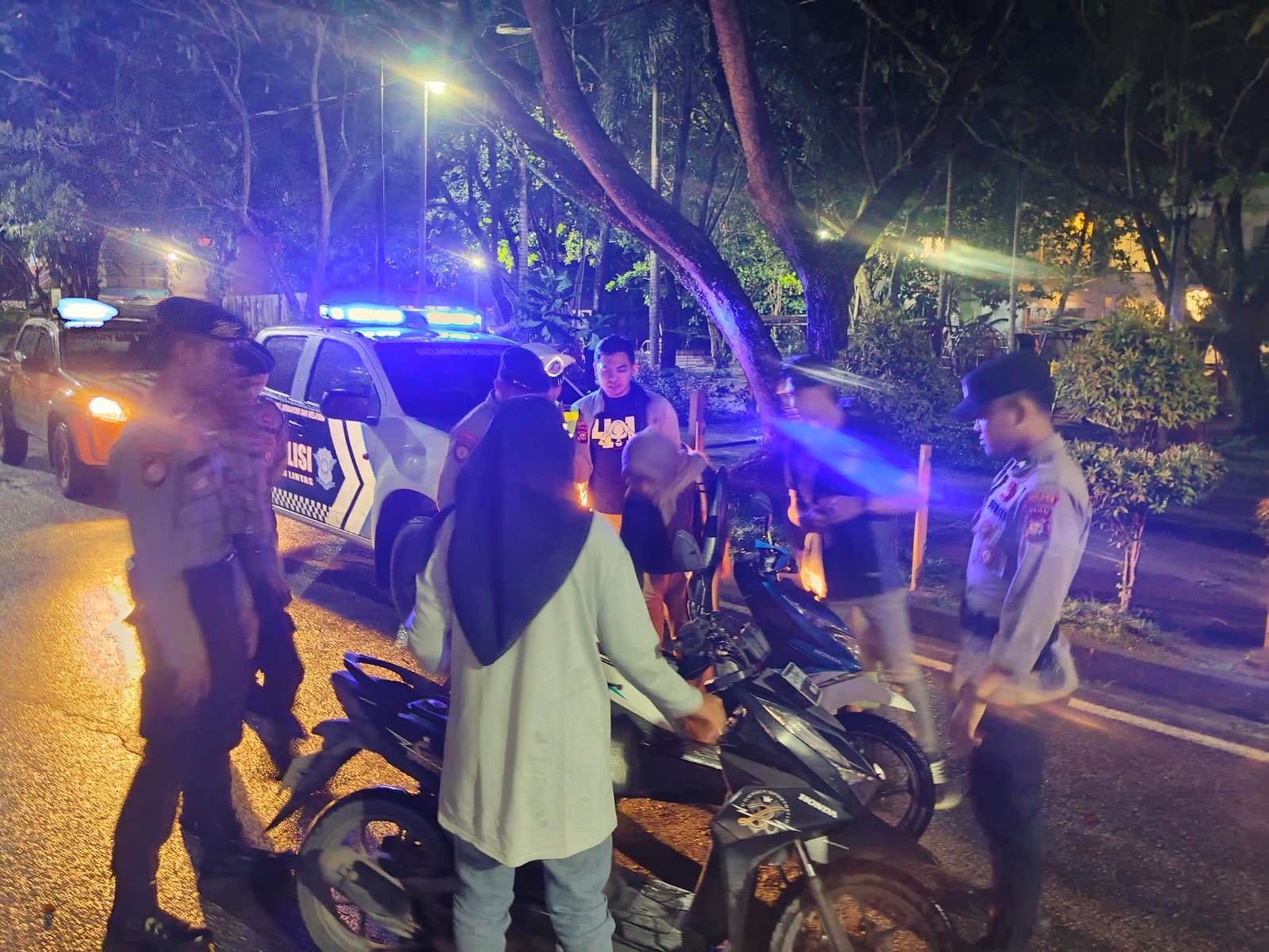 Polres Inhil Patroli Harkamtibmas Blue Light