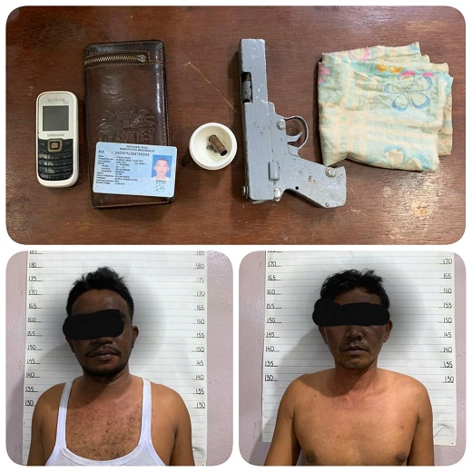 Miliki Senpi Rakitan, Warga Bathin Solapan dan Rohul Diamankan Polsek Mandau