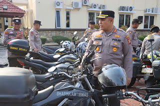 Memastikan Kesiapan Kendaraan Dinas, Polres Dumai Lakukan Pengecekan Kendaraan