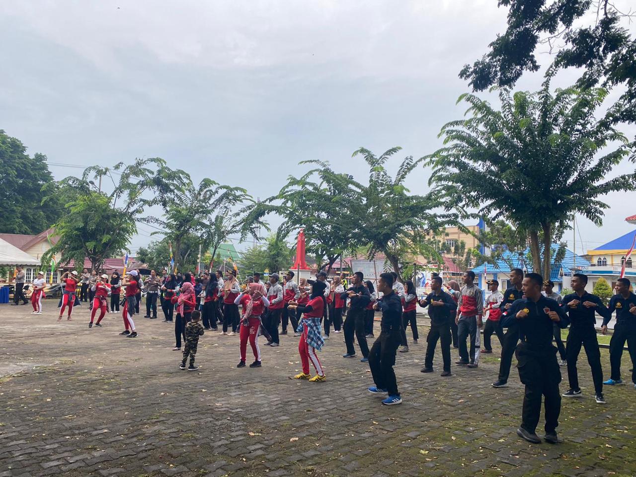 Satlantas Polres Meranti Gelar Car Free Day dan Senam Bersama dalam Rangka Hari Lalu Lintas Bhayangkara