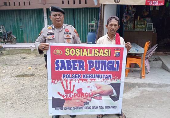 Polsek Kerumutan Gencar Sosialisasi Saber Pungli