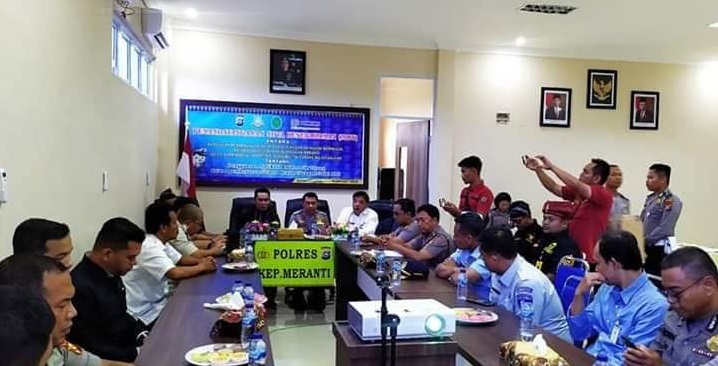 Polres Meranti Teken MoU E-Tilang Bersama Bank BRI Dan PN Bengkalis