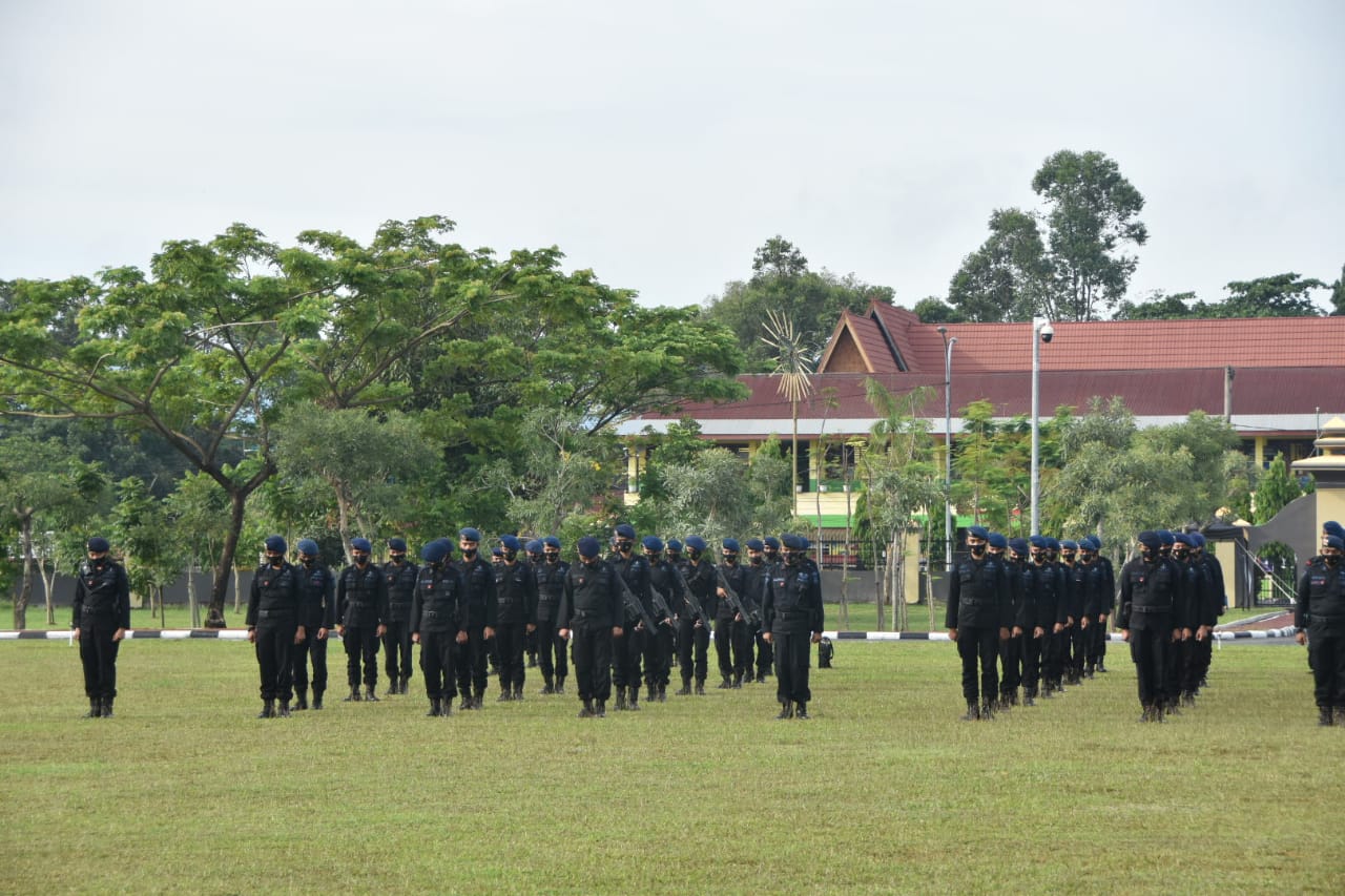 Siaga May Day, Brimob Riau di siagakan diMapolda Riau