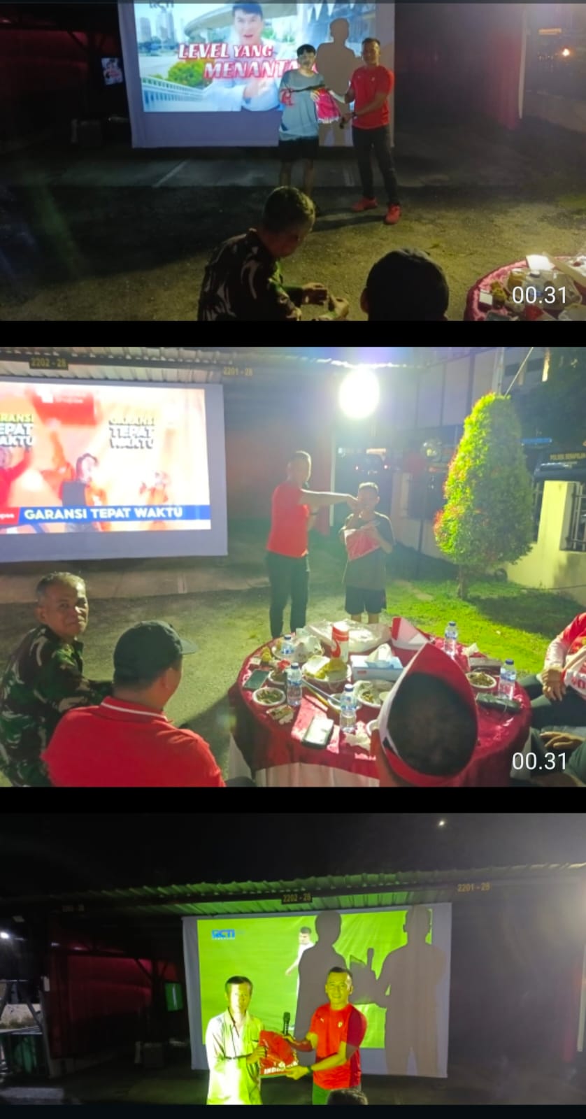 Kapolsek Senapelan Nonton Bareng (NOBAR) Semifinal Piala Asia U-23 Indonesia VS Uzbekistan Bersama Warga