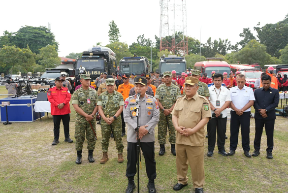 Apel Siaga Karhutla 2026, Kapolda Riau Tekankan Kolaborasi Polri-TNI-Pemda
