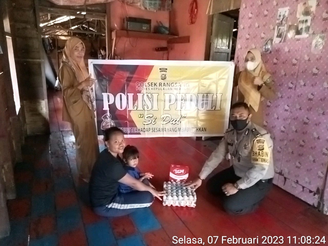 Sobat Terus Beraksi, Giliran Pujasari dapat Sentuhan dari Polsek Rangsang