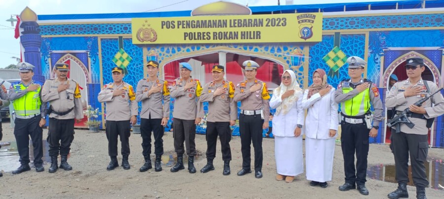 Cek Daerah Rawan Lakalantas, Kabid Propam Polda Riau Kunjungi Pos Pam Polres Rohil