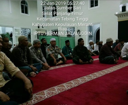 Kapolsek Tebing Tinggi Ikuti Kegiatan Subuh Keliling di Kota Selatpanjang