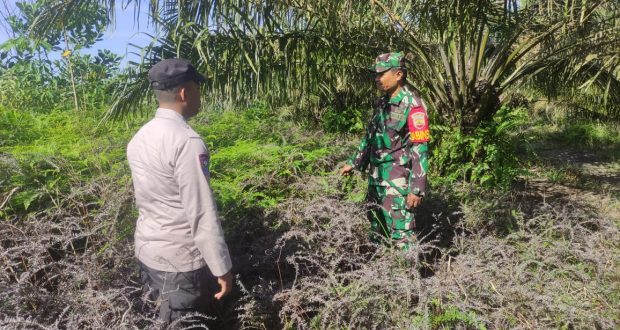 Patroli Karhutlah Terus Dilaksanakan Polsek Langgam Bersama TNI