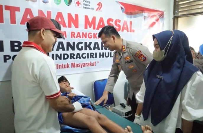 23 Anak Dikhitan dalam Bakti Kesehatan Hari Bhayangkara ke-79 Polres Inhu
