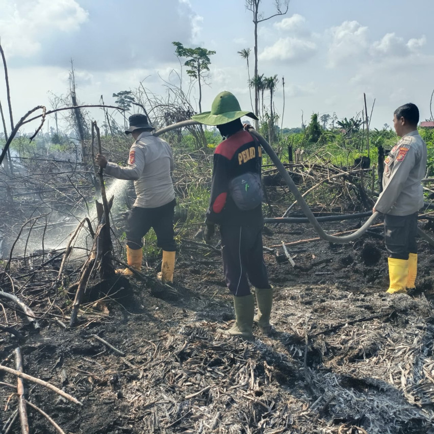 Polres Dumai Tangkap Petani Pembakar 1 Hektare Lahan di Sungai Sembilan