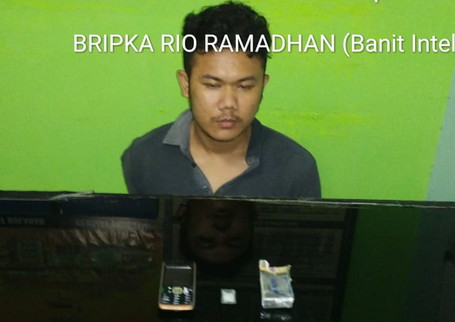 Opsnal Polsek Kawasan Pelabuhan Tembilahan Bekuk Penjual Sabu