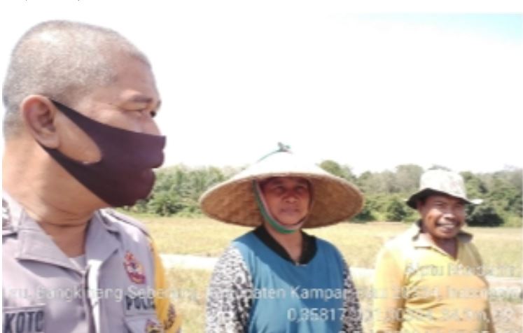 Bhabin Jajaran Polres Kampar Tetap Beri Himbauan Kepada Masyarakat Cegah Karhutla