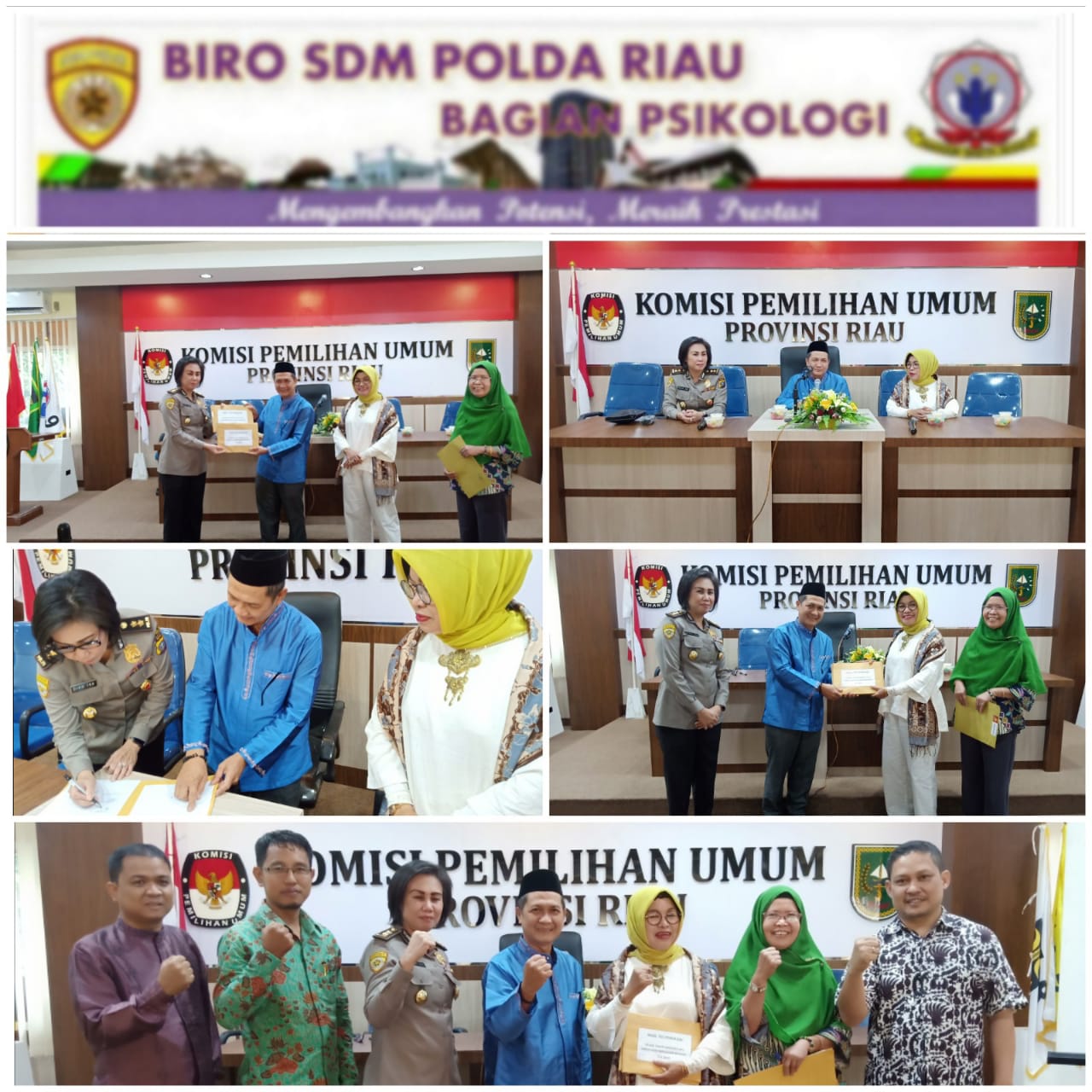 Kabag Psikologi Biro Sdm Polda Riau Serahkan Hasil Tes Psikologi Seleksi Anggota  KPU Meranti