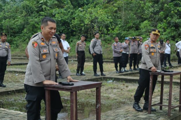 Mitigasi Penyalahgunaan Senpi, Polres Inhu Gelar Latihan Menembak