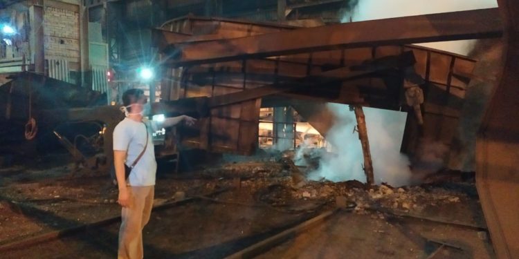 Terjadi Ledakan Tungku Peleburan Besi PT. RPS di Desa Baru Siak Hulu, 4 Karyawan Alami Luka-luka