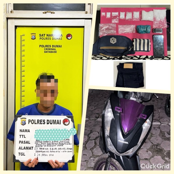 Perang Melawan Narkoba, Satres Narkoba Polres Dumai Kembali Bekuk Pelaku Narkoba