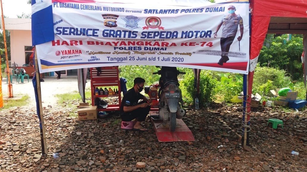 Service Sepeda Motor dan SIM Gratis OLeh Sat Lantas Polres Dumai