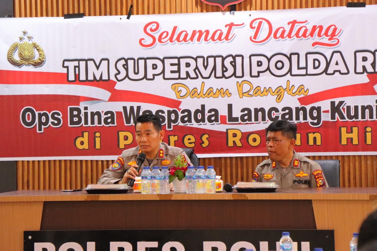 Polres Rohil Terima Tim Supervisi Ops BWLK 2023 Polda Riau