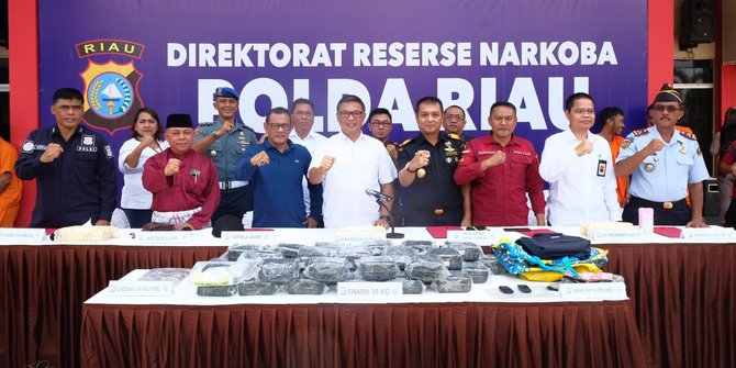 Polda Riau Ungkap Peredaran Shabu 35 Kg Di Wilayah Dumai
