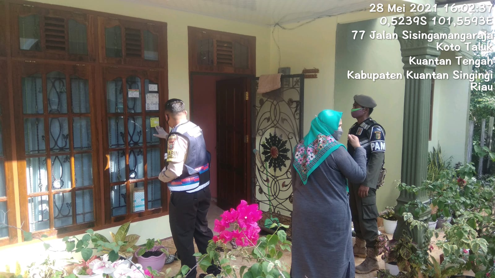 Kapolres Kuansing AKBP Henky Poerwanto SIK, MM Tinjau Posko PPKM dan Pasien Terpapar Covid 19