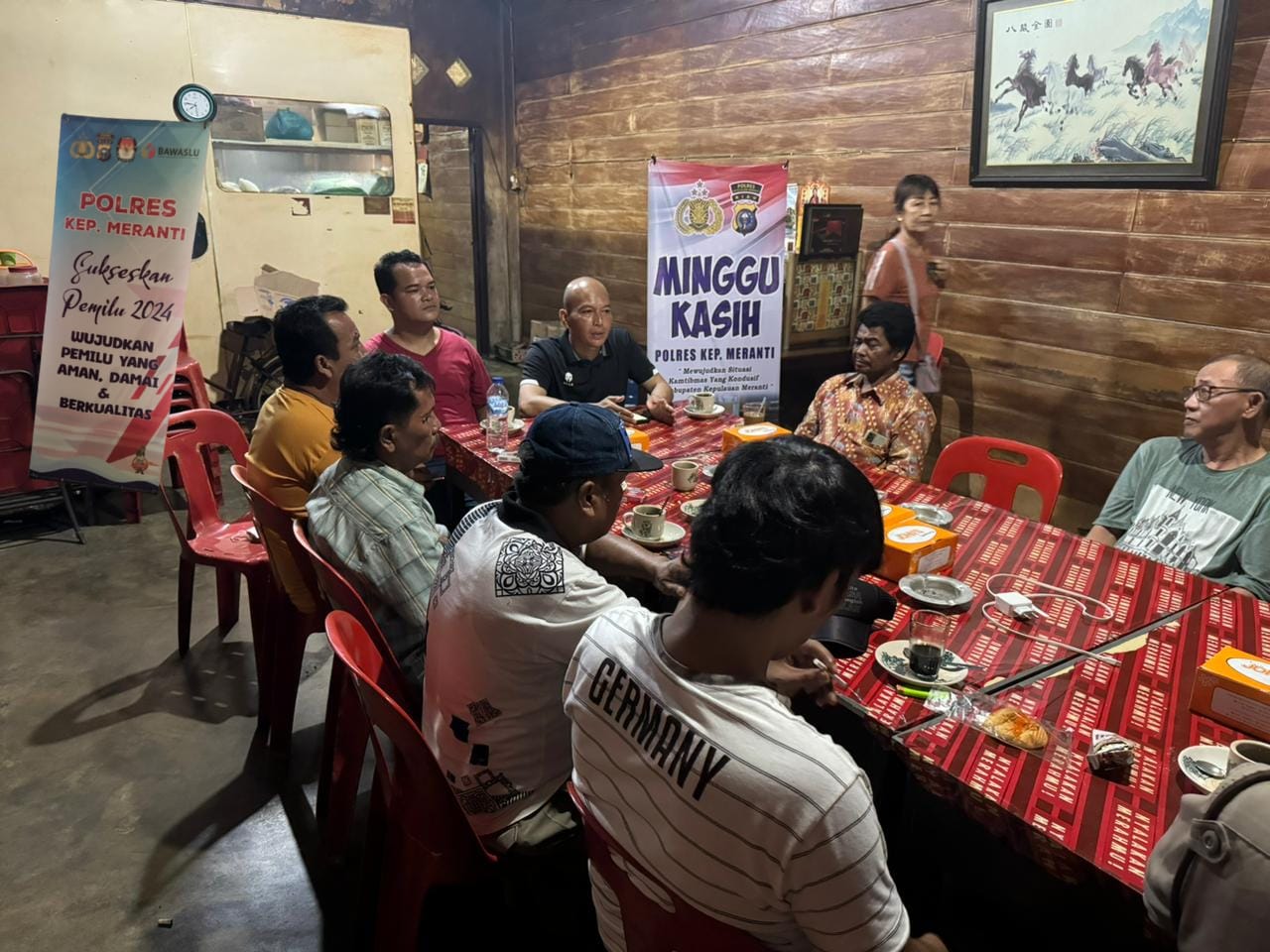 Program Minggu Kasih , Polres Kepulauan Meranti Sampaikan Terkait Pemilu Damai Dan Bijak Bermedia Sosial